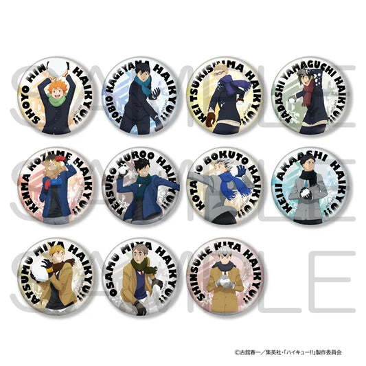 Haikyu!! Sparkly Tin Badge Collection + 56 Playing in the Snow Ver. Badges
